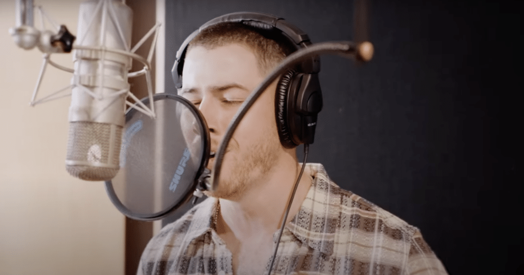 Nick Jonas recording for "The Last Five Years" (YouTube)